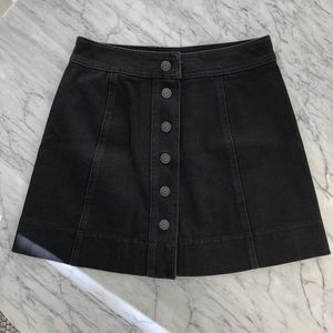 Madewell Snap Botton Front Skirt - sz 0 charcoal
